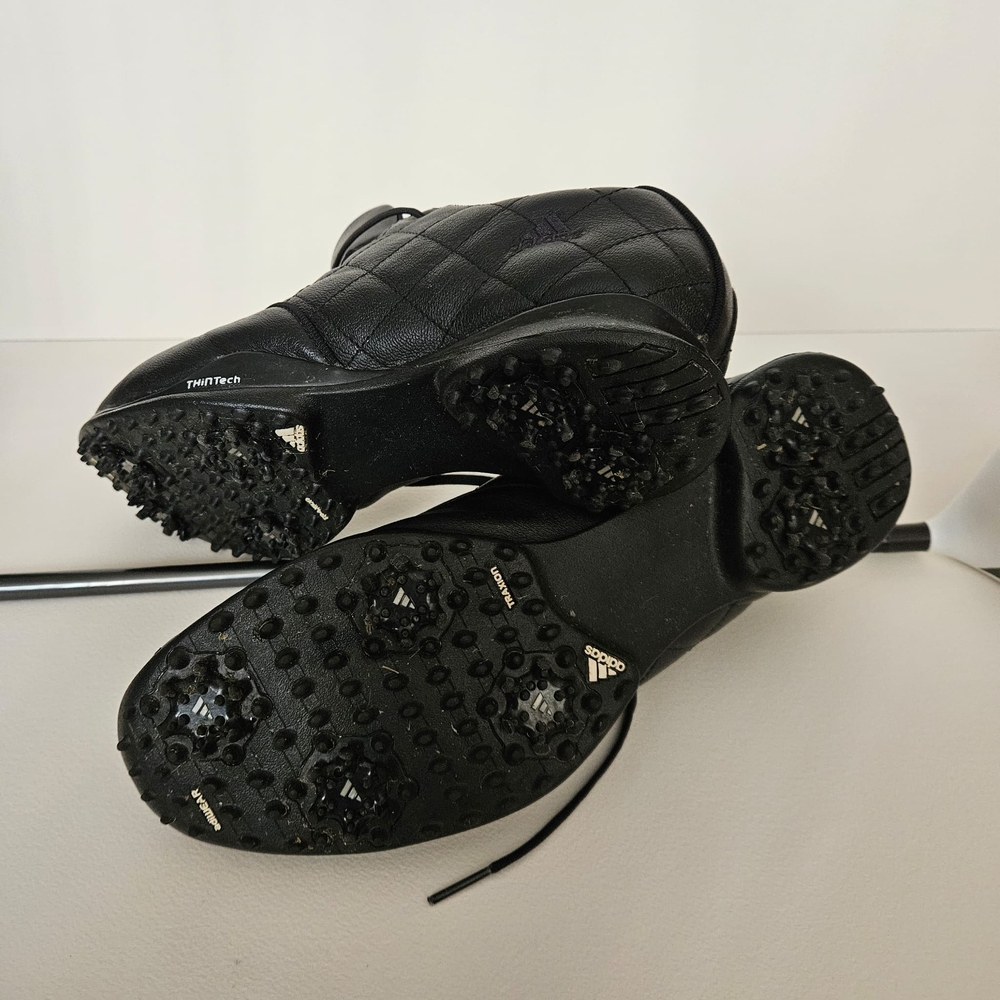 🏌‍♀️Adidas Traxion Black Quilted Golf Shoes - Picture 12 of 13